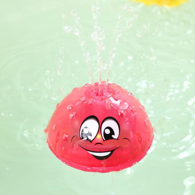 Red Jellybean Greenfashionpool Baby Bath Toys, Automatic Spray Water Light Rotate with Shower Pool Kids Toys for Kids Toddlers Boys Girls Swimming Party Bathroom Toy for Baby BT-002 Product Image