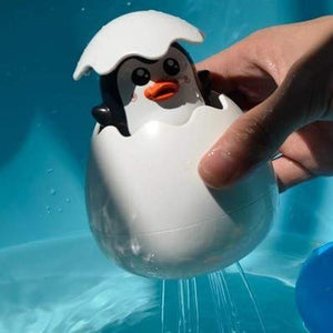 Penguin Egg Greenfashionpool Baby Bathing Toys Cute Floating Squirts Animal Toys Sets with Duck Penguin Egg, Whale, Pig, Bear, Elephant 36 Foam Bath Letters&Numbers Water Spray Sprinkler for Babies Infants Toddlers Bathtub Time BT-003 Product Image