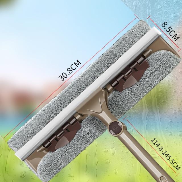 Brown 30.8cm*8.5cm Greenfashionpool Microfiber Floor Mop Wiper for Hardwood Window Tile Floor Cleaning 360 Rotating with Stainless Steel Handle Washable&Reusable Flat Mop Pads CM-001 Product Image