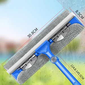 Blue 30.8cm*8.5cm Greenfashionpool Microfiber Floor Mop Wiper for Hardwood Window Tile Floor Cleaning 360 Rotating with Stainless Steel Handle Washable&Reusable Flat Mop Pads CM-001 Product Image