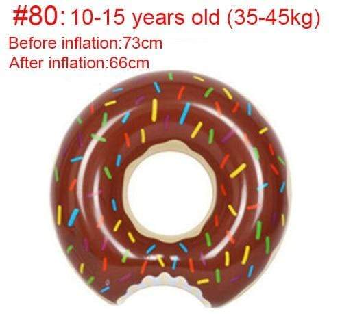 10-15 Years Old Brown Greenfashionpool Pool Floats Inflatable Donut Swimming Ring Donut&Doughnut Pool Float, Floatie  for Adult Kids Swimming Mattress Circle Rubber Ring Swimming Pool Toys Seat Beach Pool PF-007 Product Image