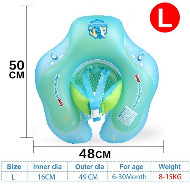 L 50cm*48cm Greenfashionpool Baby Swimming Float Inflatable Infant Swim Pool Floating Ring New Upgrades with Sun Protection Canopy Swimming Pool Accessories for The Age of 3-72 Months PF-008 Product Image