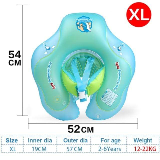 XL 54cm*52cm Greenfashionpool Baby Swimming Float Inflatable Infant Swim Pool Floating Ring New Upgrades with Sun Protection Canopy Swimming Pool Accessories for The Age of 3-72 Months PF-008 Product Image