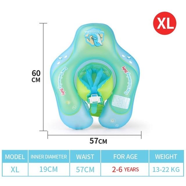 XL 60cm*57cm Greenfashionpool Baby Swimming Float Inflatable Infant Swim Pool Floating Ring New Upgrades with Sun Protection Canopy Swimming Pool Accessories for The Age of 3-72 Months PF-008 Product Image