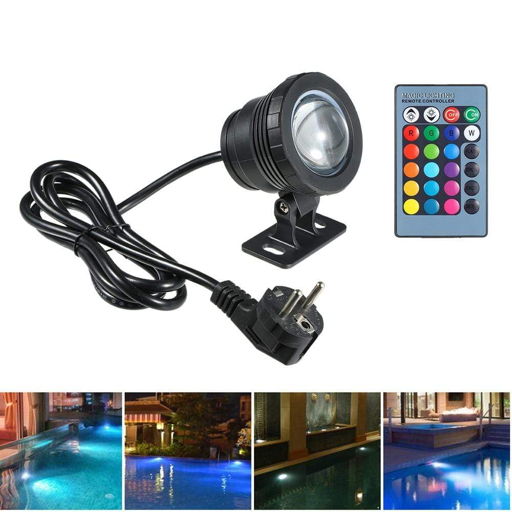 Greenfashionpool Pool Light, Waterproof Underwater Color Changing Landscape Lights Dimmable Submersible Spotlight RGB LED Decorate Lighting for Pond Aquarium Garden Pool Yard Lawn Fountain Waterfall PL-012 Product Image Main