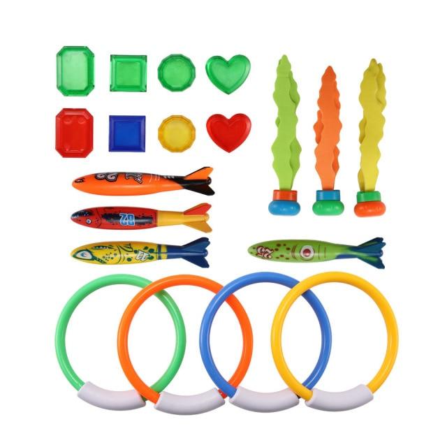 Greenfashionpool Diving Pool Toys for Kids Diving Rings, Diving Sticks, Torpedo Bandits, Diving Toy Pool Game Summer Child Underwater Diving Play Water Toy PT-001 Product Image Main