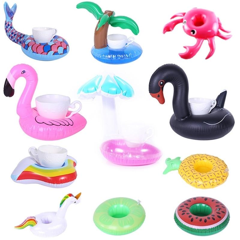 Inflatable Cup Holder Unicorn Flamingo Drink Holder Swimming Pool Float Bathing Pool Toy Party Decoration Bar Coasters - GreenFashionPool